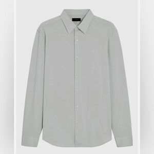Men’s Theory khaki button up shirt
